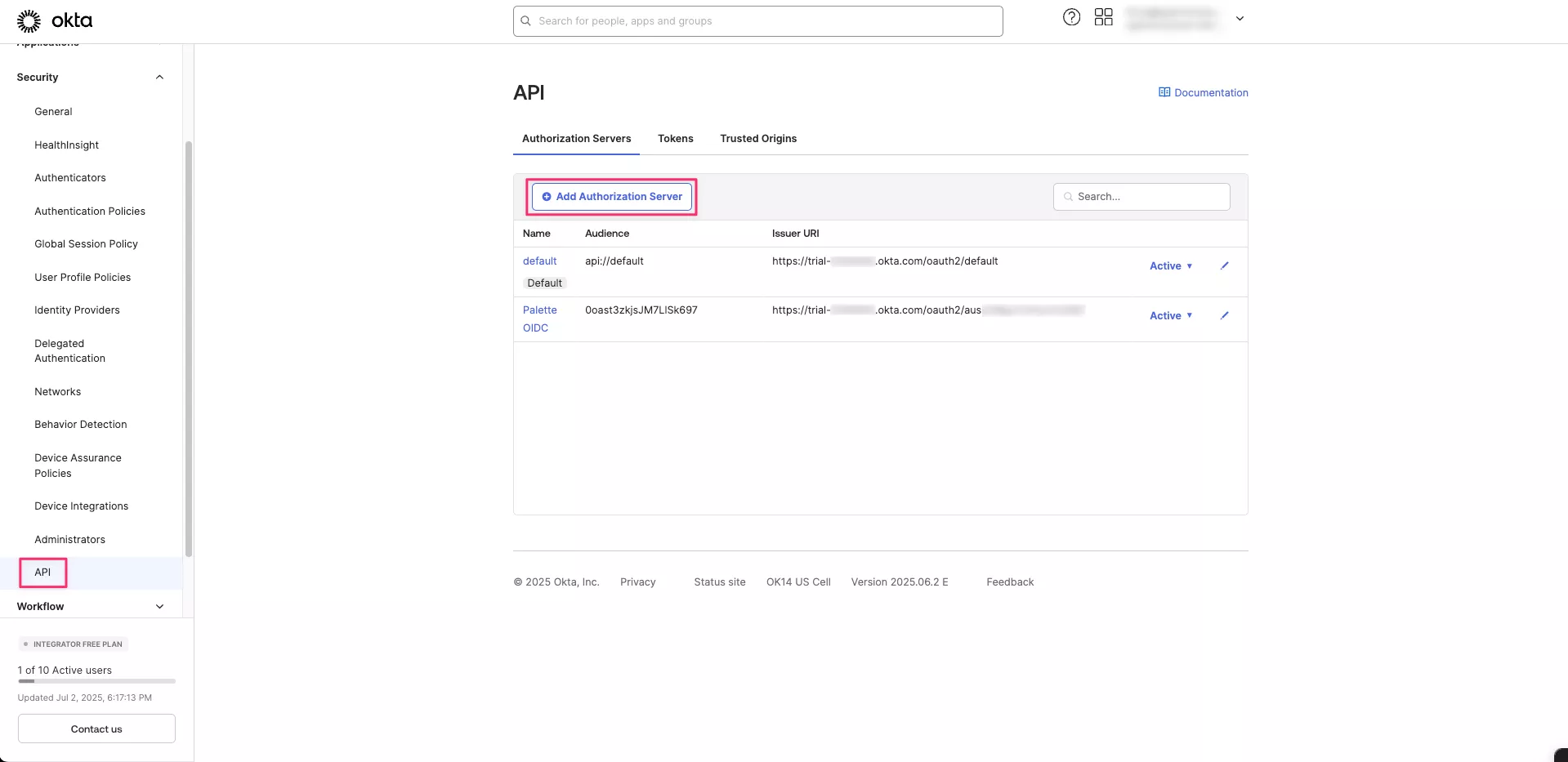 Add Authorization Server